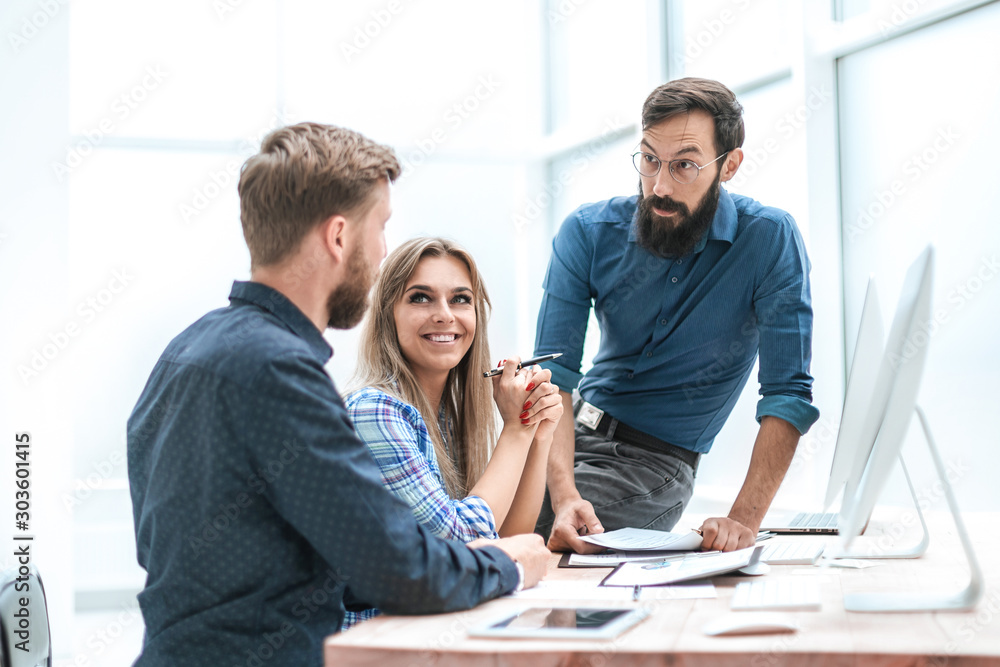 close up. business team discussing new ideas close up. business team discussing new ideas