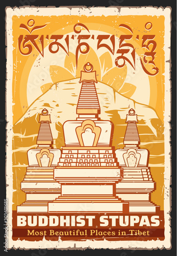 Billede på lærred Buddhism religion shrine landmarks banner