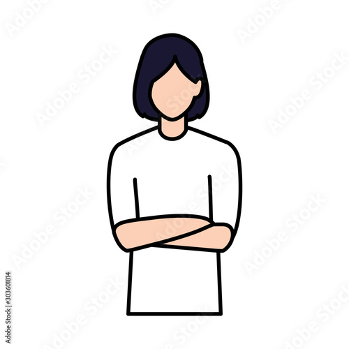 man faceless on white background