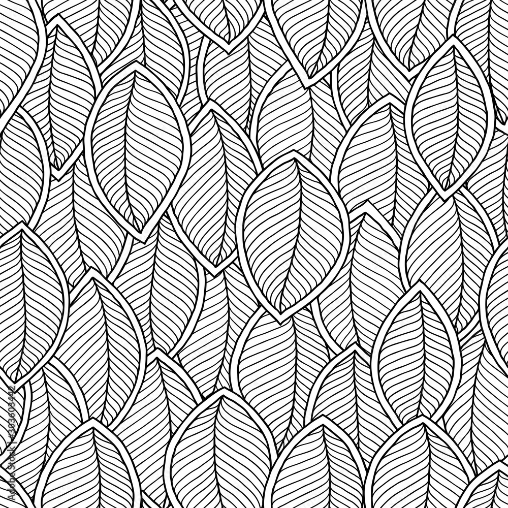Fotografie Coloring book page for adults, doodle.