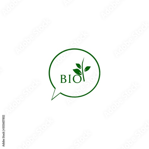 eco friendly organic natural bio icon green logo