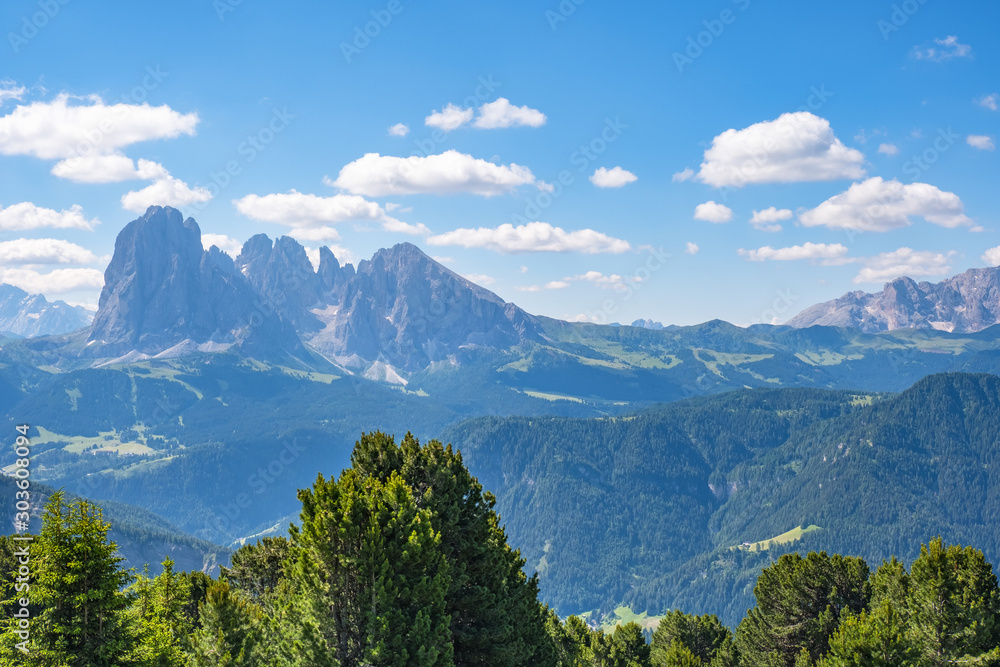 View of the Alps in Val Gardena