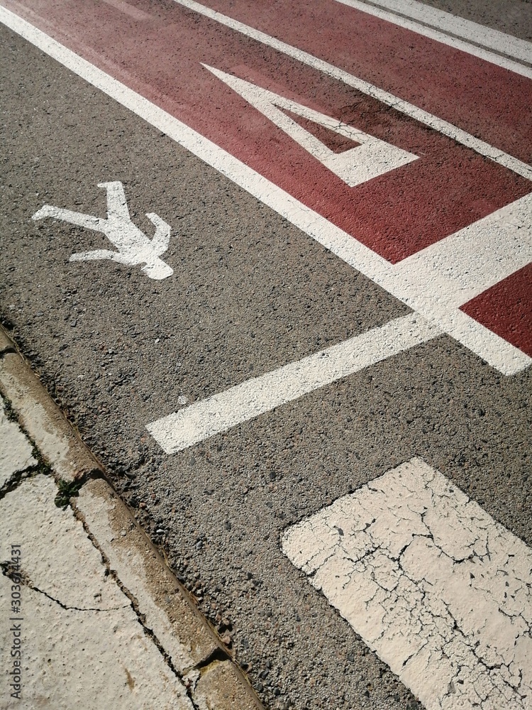 disabled parking sign on the road
