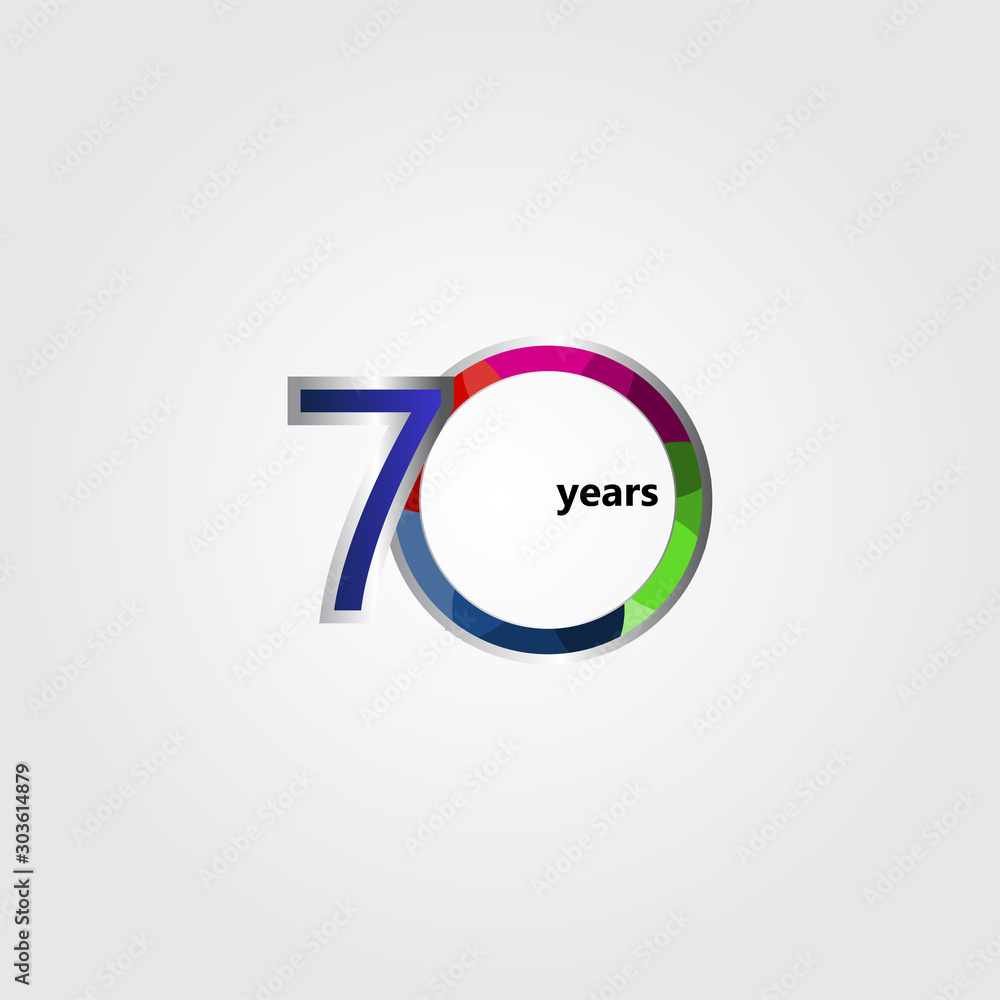 70 Years Anniversary Vector Template Design Illustration 70 Years Anniversary Vector Template Design Illustration