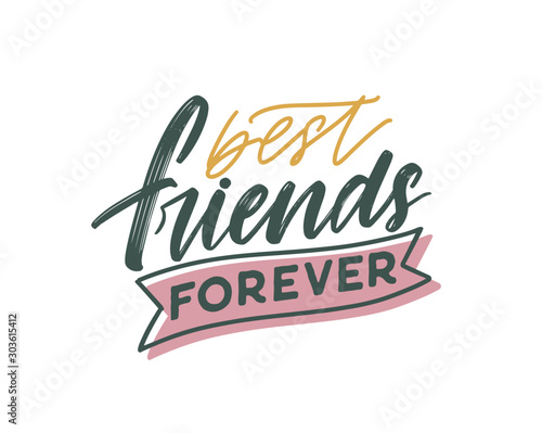 Friend day vector lettering