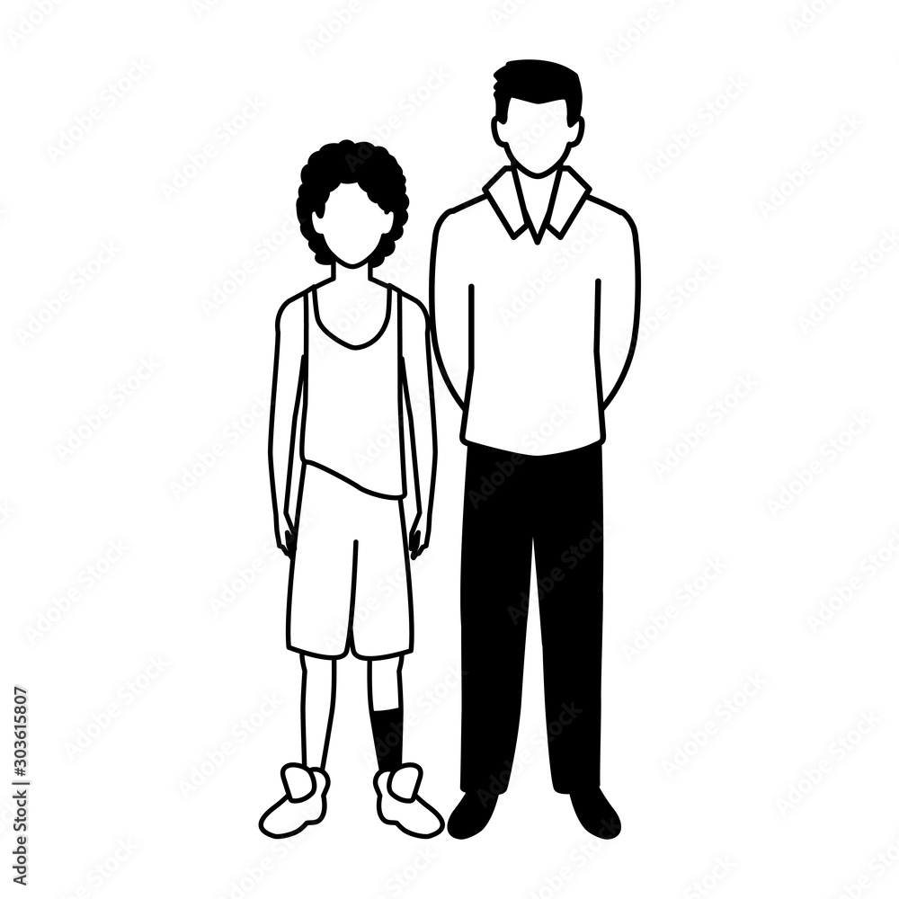 men standing faceless with different poses on white background men standing faceless with different poses on white background