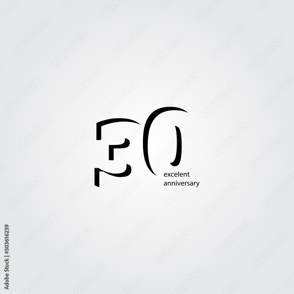 30 Years Anniversary Vector Template Design Illustration 30 Years Anniversary Vector Template Design Illustration