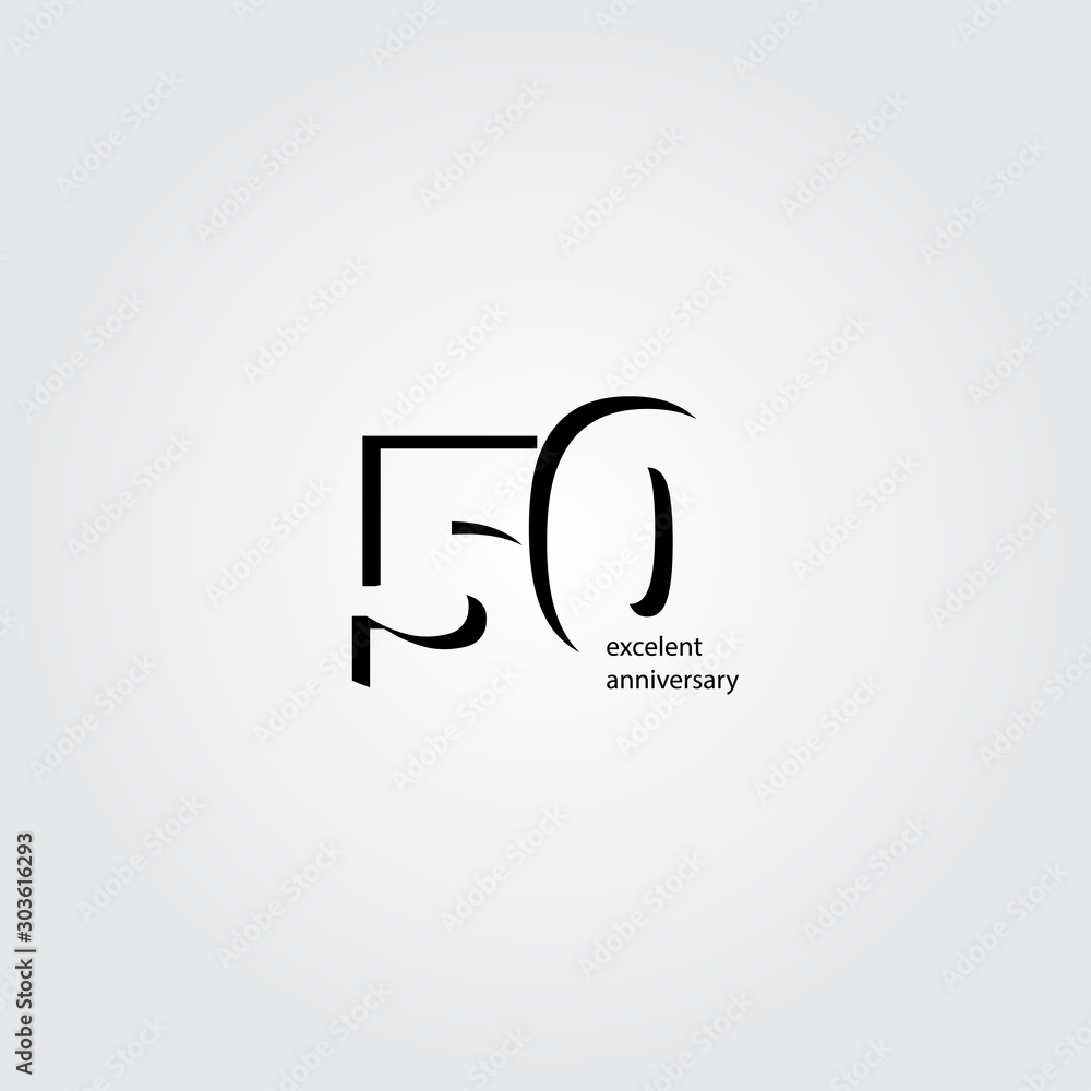 50 Years Anniversary Vector Template Design Illustration 50 Years Anniversary Vector Template Design Illustration