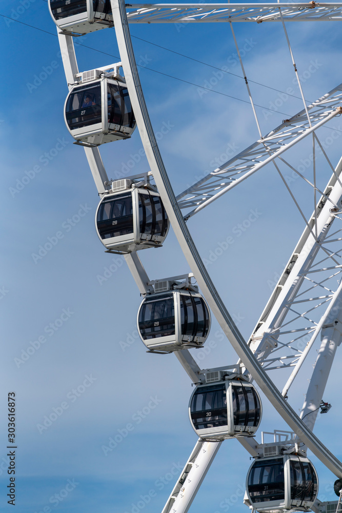 ferris wheel on a sunny day of the hague, netherlands ferris wheel on a sunny day of the hague, netherlands