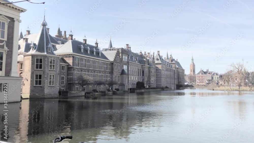 The Hague, Netherlands - April 06, 2018: The Hague city central The Hague, Netherlands - April 06, 2018: The Hague city central