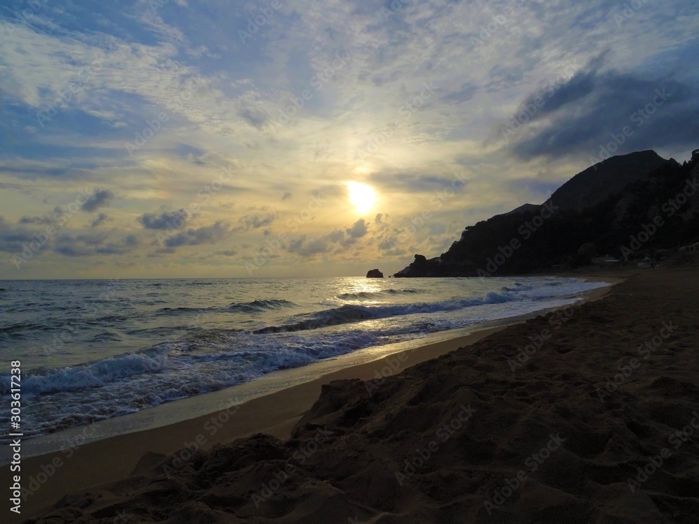 sunset on beach