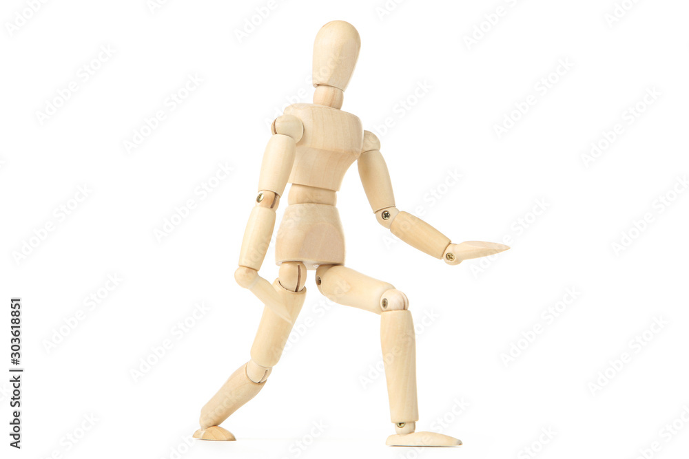 Wooden figure isolated on white background Wooden figure isolated on white background