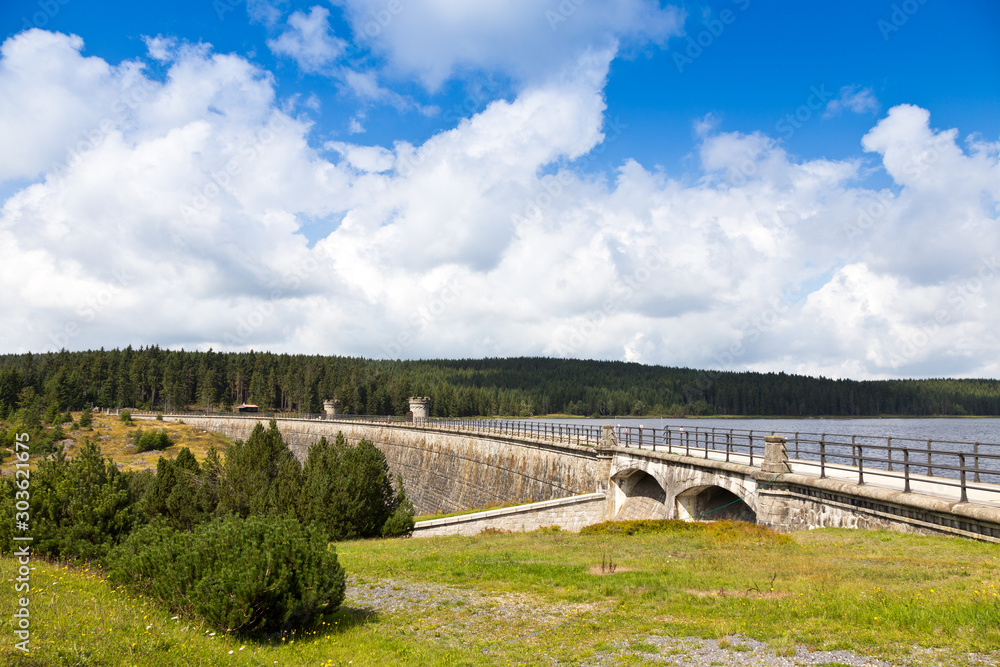 Bedrichov dam, Jizerske mountains, Northern Bohemia, Czech republic
