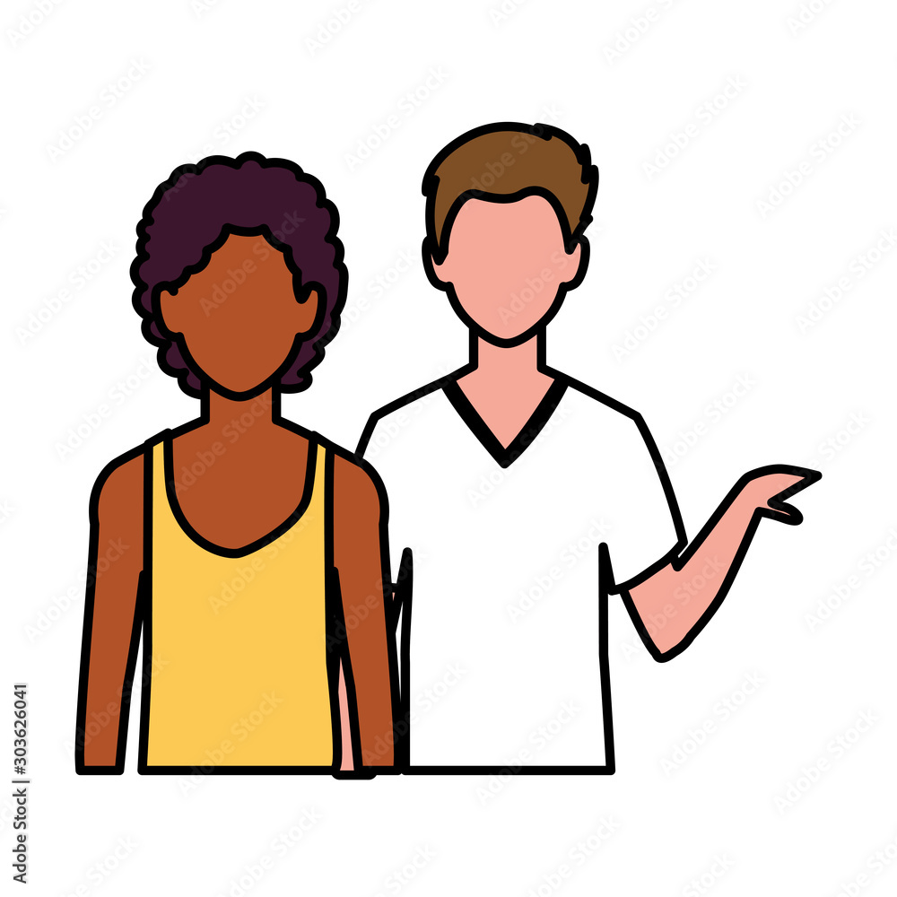 men faceless with different poses on white background men faceless with different poses on white background