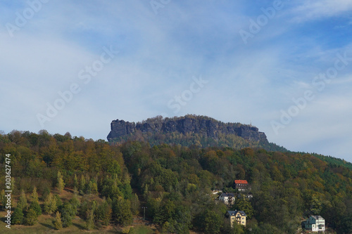 View over the Saxon Switzerland and the Lilienstein from the Königstein