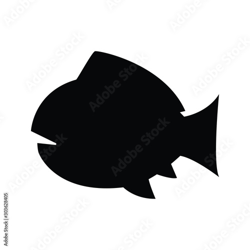 Fish vector silhouette symbol