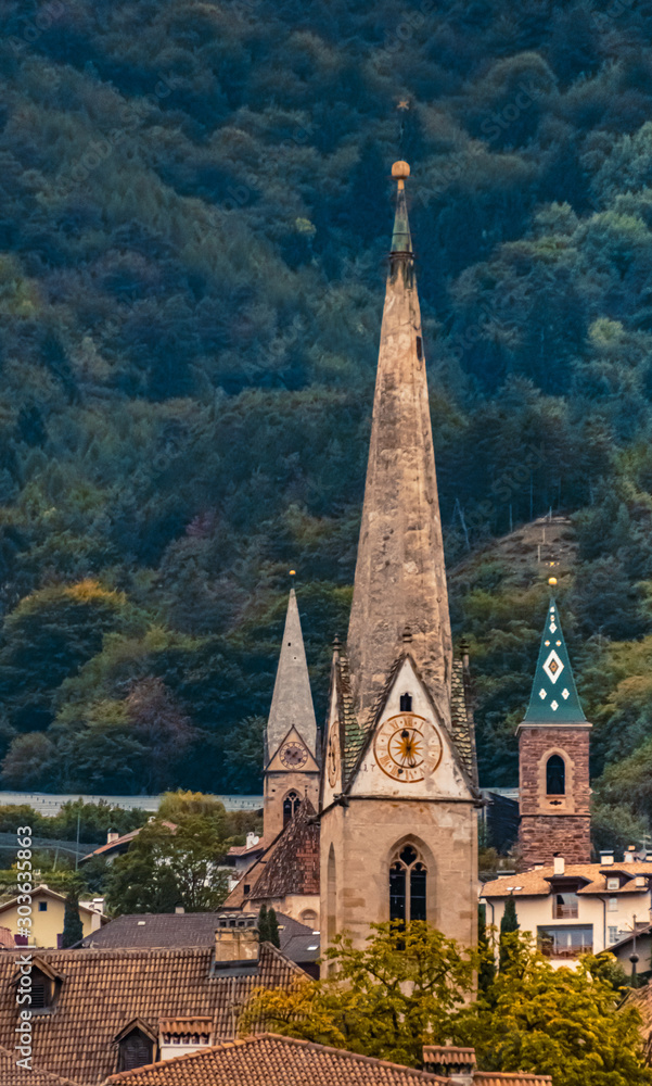 Beautiful church at Kaltern am See, South Tyrol, Italy