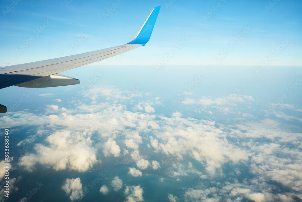 Plane wing in the sky Plane wing in the sky