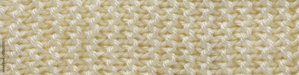 Off white macro yarn close up knitted texture Off white macro yarn close up knitted texture