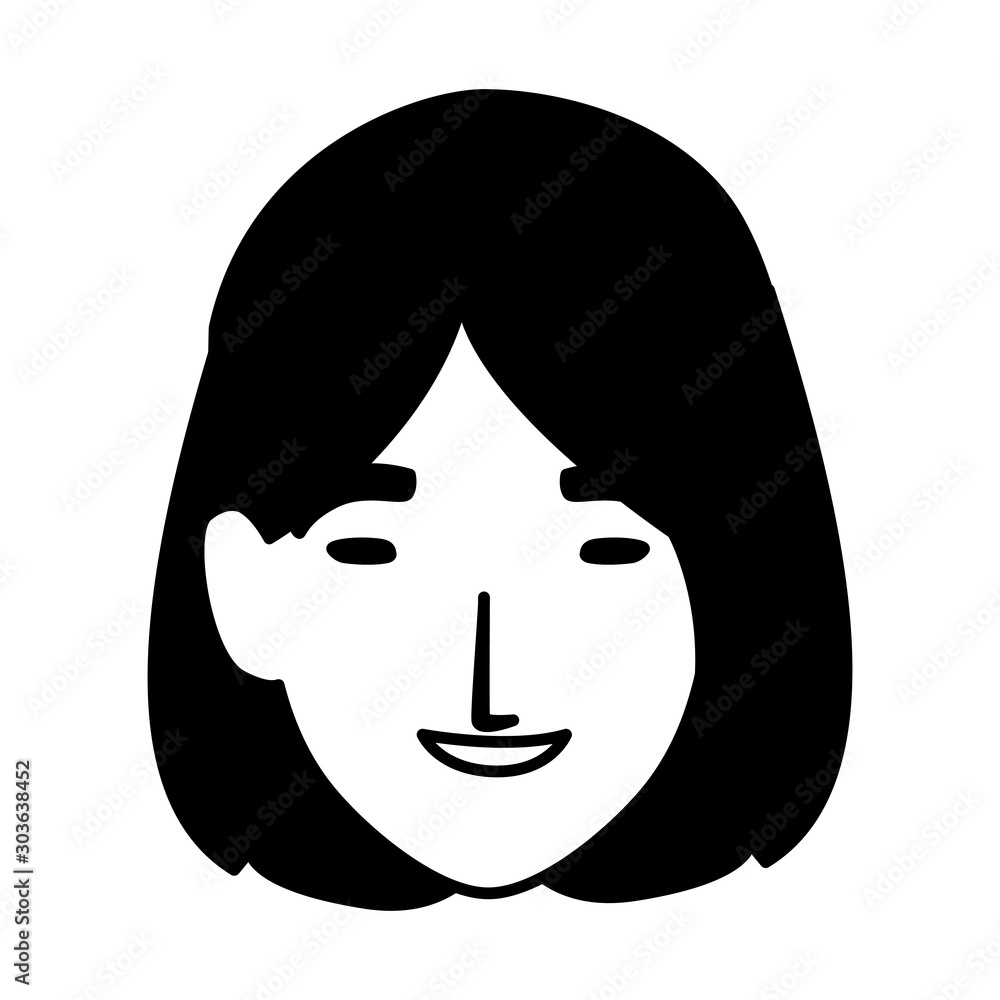 silhouette of head of man smiling on white background silhouette of head of man smiling on white background