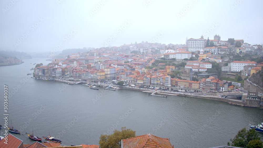 Aerial view over the city of Porto and River Douro - travel photography