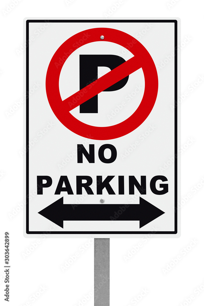 No Parking Sign With Pole No Parking Sign With Pole
