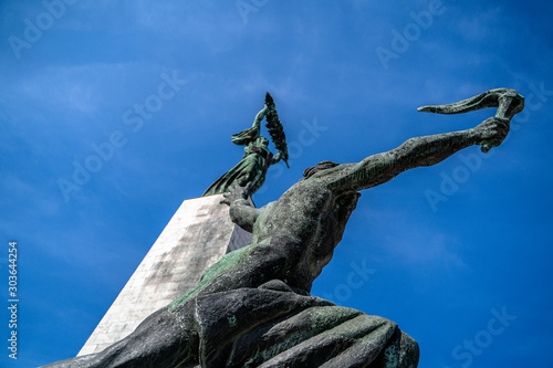 Szabads  g Szobor  or the Freedom Monument. Budapest