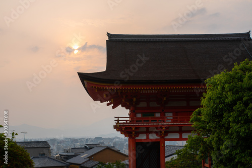 Wallpaper Mural Deva gate of Kiyomizudera Temple at sunset, Tokyo, Japan Torontodigital.ca