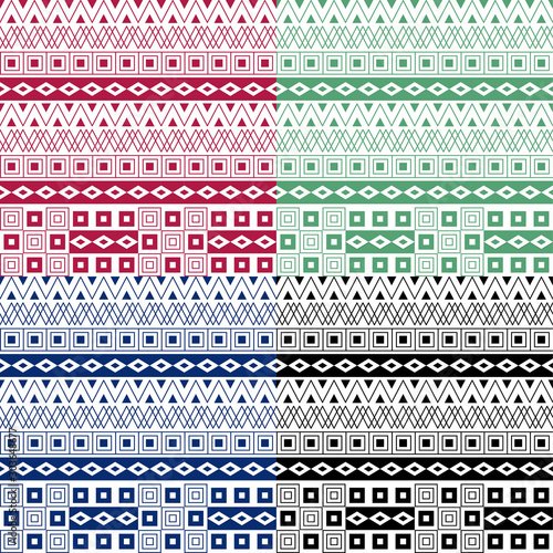 Geometrical seamless counting jacquard embroidery or knitting scheme motif pattern background, isolated vector illustration. For apparel textile: sweater, sock, scarf; interior: napkin, cushion