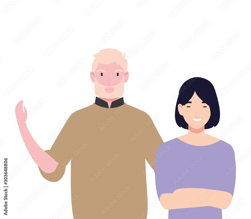 men with different poses on white background men with different poses on white background