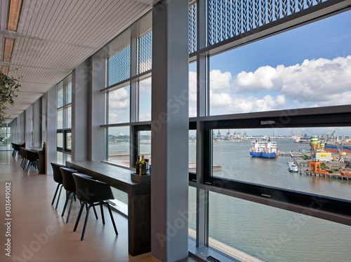 Modern Dutch architecture. Netherlands. View at the Waalhaven Rotterdam photo