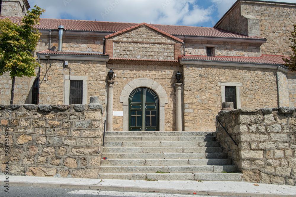 Church of Saint John the Baptist in Las Navas del Marques, province of Avila. Spain