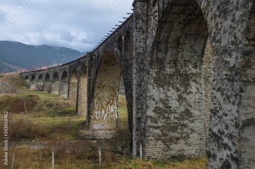 old railway bridge over the river © Viktoriia