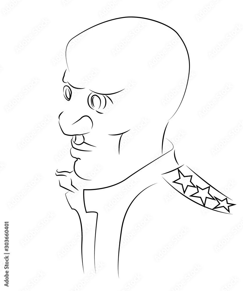 General officer vector illustration isolated General officer vector illustration isolated