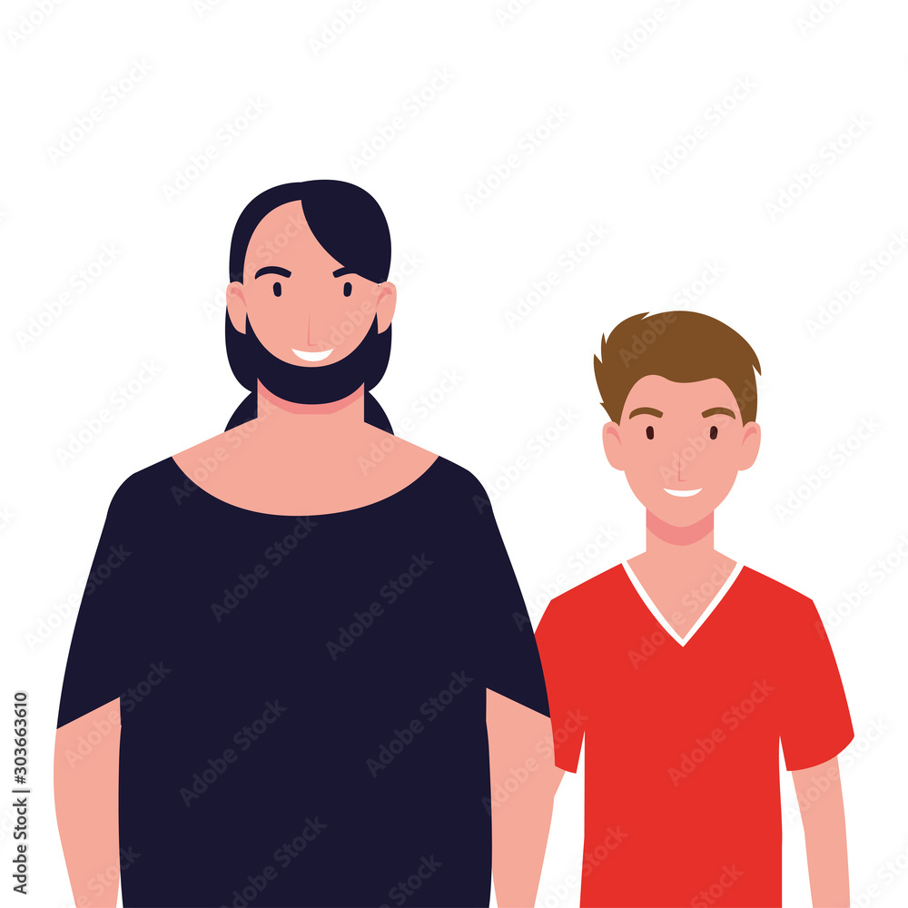 men with different poses on white background men with different poses on white background