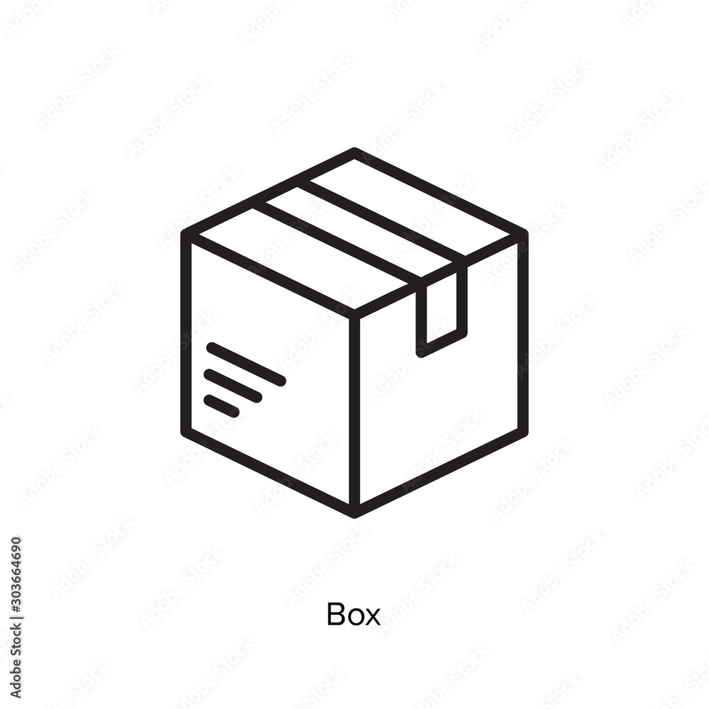 Delivery box icon vector delivering illustration on white background Delivery box icon vector delivering illustration on white background