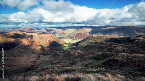 Lake District Mountains at Bright Autumnal Day photo