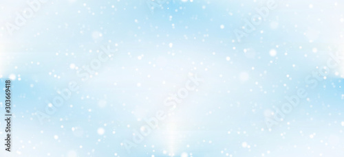 seamless light blue sky background with snowflakes