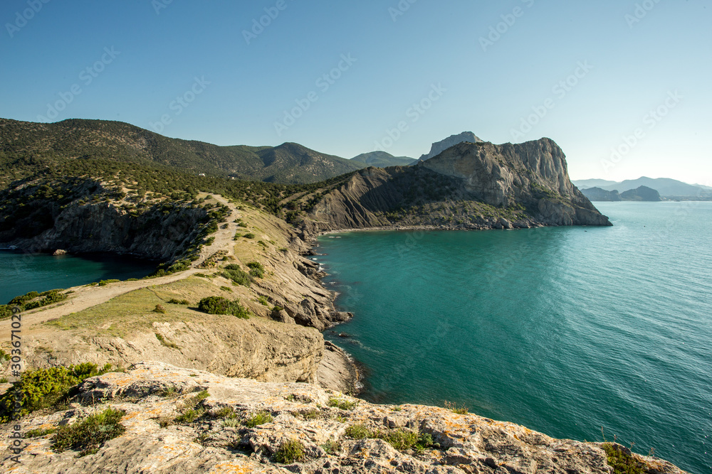 mountains Crimean coast at dawn