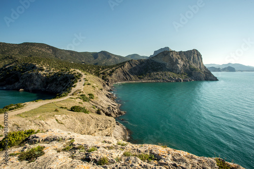 mountains Crimean coast at dawn