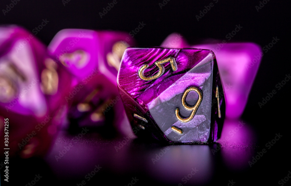 Set of dice for role playing games Set of dice for role playing games