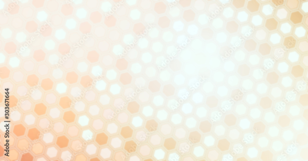 Abstract bright neon background with blur effect. Hexagonal color illustration.