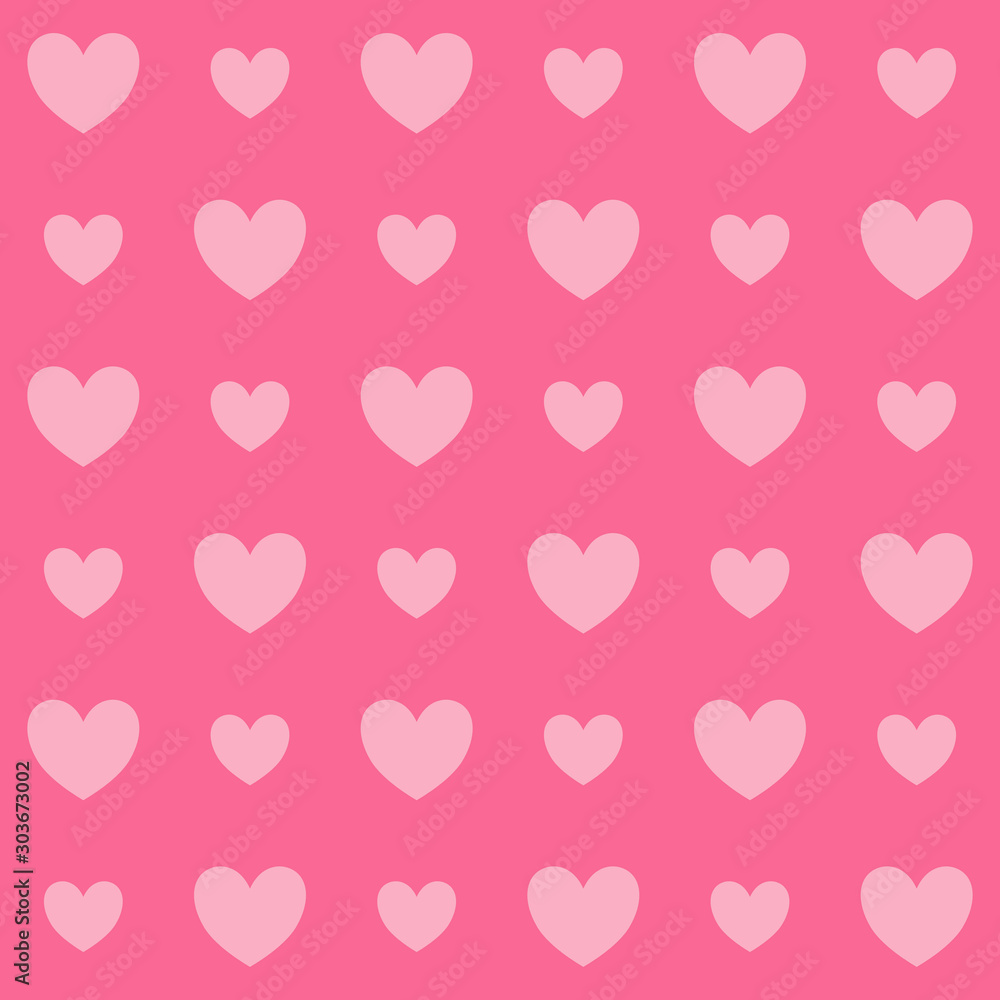 Sweet pink decorative heart seamless pattern