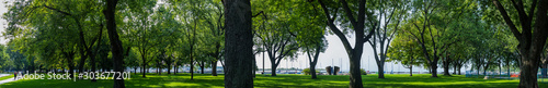 Panoramic in the Park by the Water