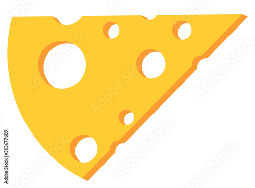 Flat icon of cheese