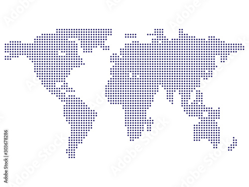 Halftone political map of world Vector illustration Eps 10