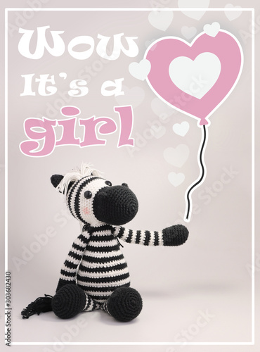 Celebration card | Wow it's a girl