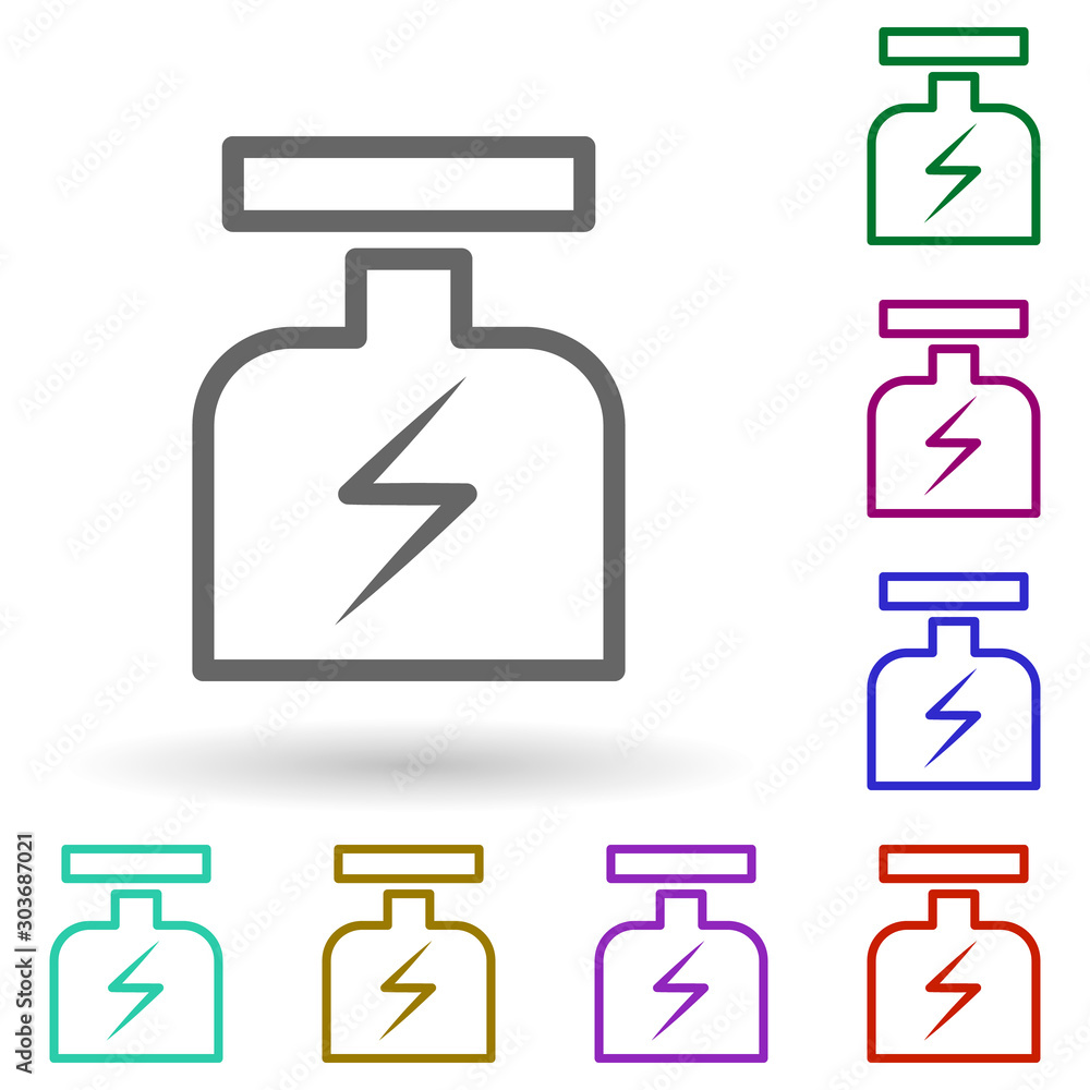 Protein multi color icon. Simple thin line, outline vector of health icons for ui and ux, website or mobile application Protein multi color icon. Simple thin line, outline vector of health icons for ui and ux, website or mobile application