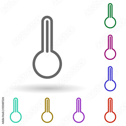 Temperature sign multi color icon. Simple thin line, outline vector of health icons for ui and ux, website or mobile application