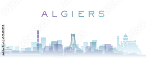 Algiers Transparent Layers Gradient Landmarks Skyline